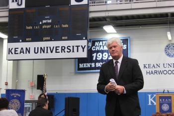 Kean University Vice President Philip Connelly speaks at an open house event on Sept. 26, 2015. Credit: Rebecca Panico