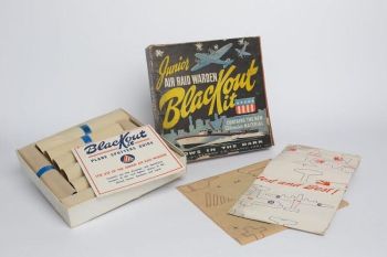 Junior Air Raid Warden Blackout Kit featured from the 1940s.